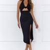 By Invite Only Halter Midi Dress Black