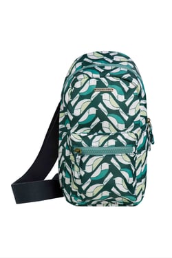 Weird Fish Hanni Printed Crossbody Bag Cedar Green Size ONE