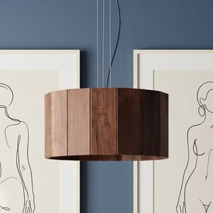 Stave pendant in dark walnut