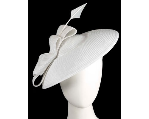 White "saucer" fascinator hat by Max Alexander