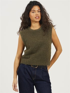 Brave Soul Knit Tank Top - Khaki - M