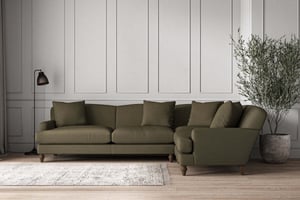 nkuku Deni Right Hand Corner Sofa | Make To Order | Grand | Recycled Cotton Moss