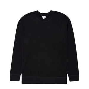 Sunspel Oversized Loopback Sweatshirt Black