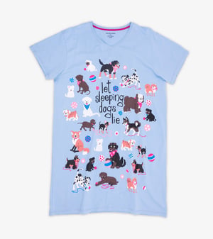 Women's Let Sleeping Dogs Lie Cotton Sleepshirt