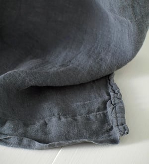 French Blue 100% Linen Loop Top Curtain (Single)