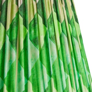 30cm tall tapered shade in green harlequin by Matthew Williamson