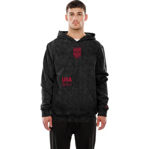 Unisex USMNT New Era Mineral Wash Black Hoodie / 2X
