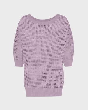 Vilebrequin - Women Crochet Sweater Solid - Pullover - Linh - Purple - Size XL