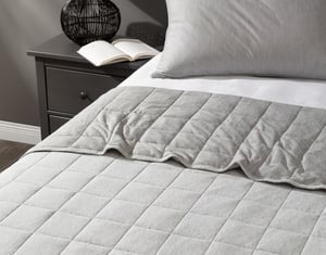 QE Home All in Seasons Weighted Blanket, Geometric, Grey