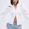 AKIRA Crazy In Love Button Down Blouse | Size Small