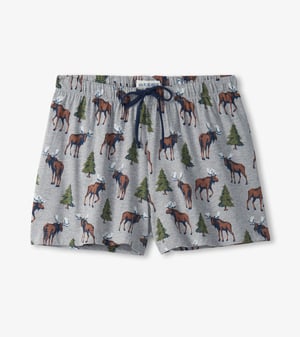 Women's Wild Moose Cotton Pajama Shorts