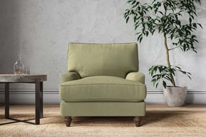 nkuku Marri Armchair | Make To Order | Brera Linen Sage | No Colour