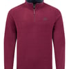 Weird Fish Gene 1/4 Zip Microfleece Antique Cherry Size L