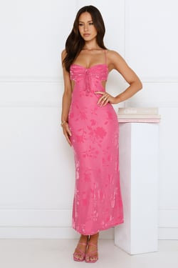 Twirl Into Fun Maxi Dress Pink