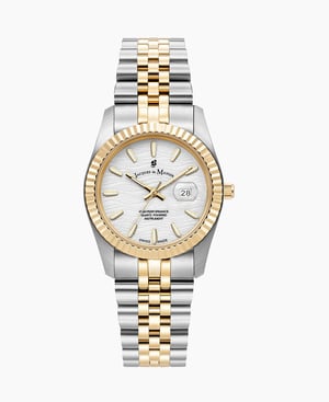 Inspiration Passion 34mm Three-hands Date Two-tone Light grey dial Stainless steel swiss watch - 34 mm
