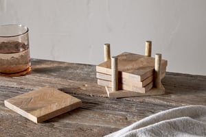 nkuku Nalbari Coasters Set Of 4 | Kitchen & Dining Accessories | Natural