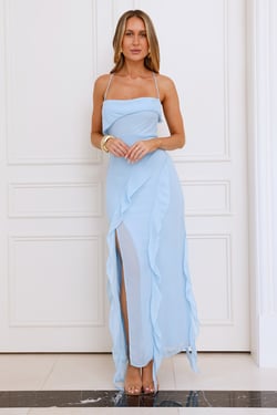 Station Of Luxe Maxi Dress Blue
