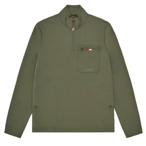 Sealskinz Bunwell Half Zip Funnel Neck Sweater Olive