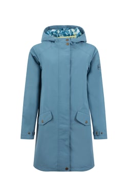 Weird Fish Delara Waterproof Jacket Washed Blue Size 8