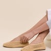 Tan Raffia Ballet flats