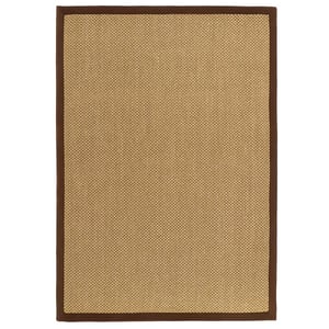 Sisal Natural with Dark Brown Border Rug - 80x150cm