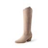 DREAM PAIRS Block Heel Knee high Cowgirl Boots