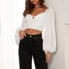 Everywhere And Beyond Crop Top White