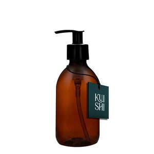 Amber Plastic Pump Bottle