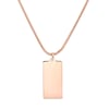 Rectangle Pendant Necklace Rose Gold