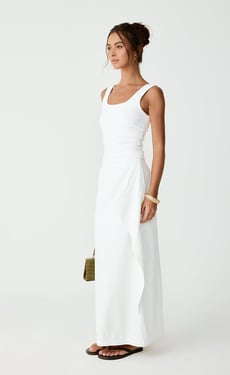 Sizzling Maxi Skirt (Off White) - US 8