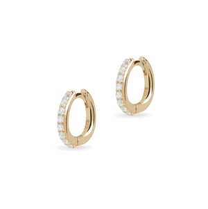 Diamond Huggie Earrings