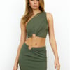 Karmic Power Crop Khaki