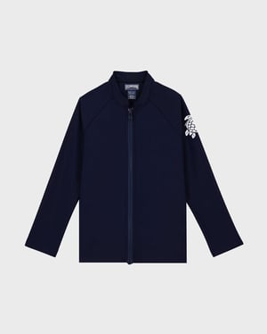 Vilebrequin - Kids Zipper Long Sleeves Rashguard - Rashguard - Ginko-z - Blue - Size 12