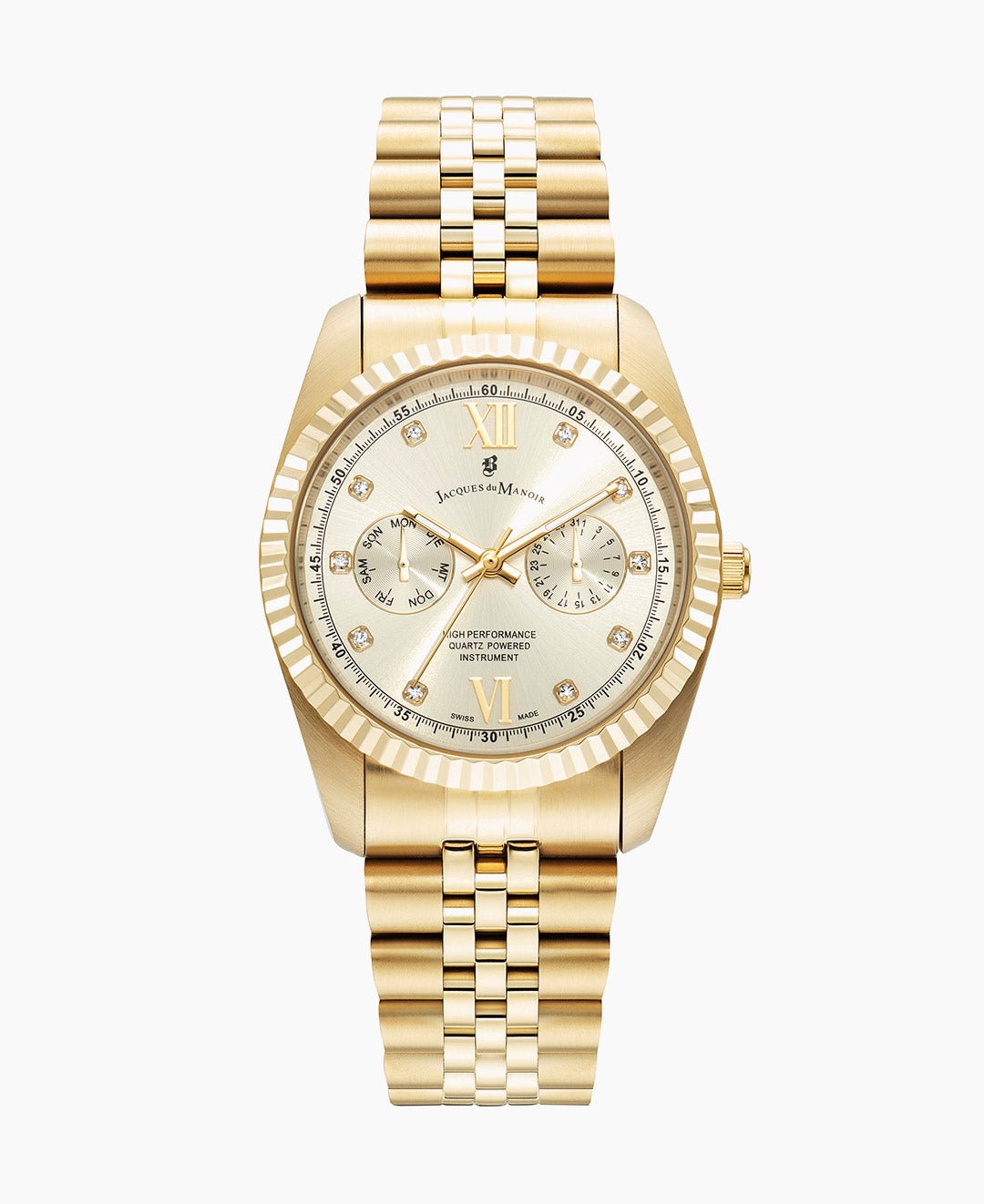 Inspiration 36.5mm Multifunction Gold-tone Champagne dial Stainless steel swiss watch - 36.5 mm