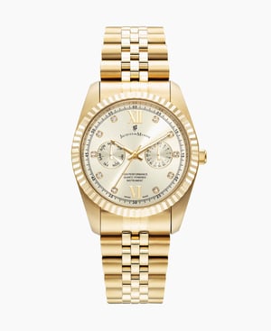Inspiration 36.5mm Multifunction Gold-tone Champagne dial Stainless steel swiss watch - 36.5 mm