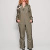 Patched Khaki Jumpsuit
