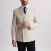 Caridi Beige Double Breasted Blazer