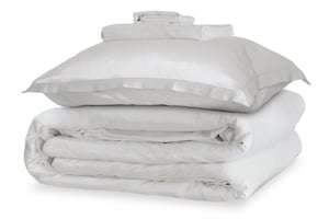 Oyster Grey Oxford Silk Duvet Set - Emperor / Standard Pillowcases