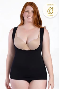 Seamless Tank Top Essential Open Bust - Black / XL