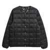 Taion Womens Crew Neck Button Down Jacket Black