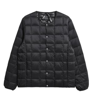 Taion Womens Crew Neck Button Down Jacket Black