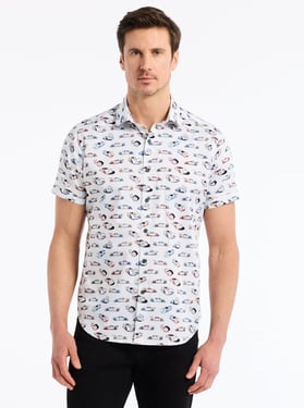 Robert Graham Neon Wheels Short Sleeve Button Down Shirt