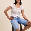 Blue Drawstring Bermuda Denim Shorts