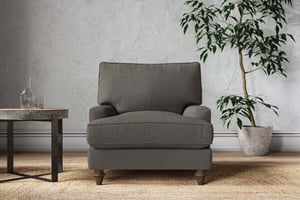 nkuku Marri Armchair | Make To Order | Brera Linen Granite | No Colour