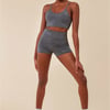 Cosmochic Cropped Bralette & Cycle Short Set - Gray