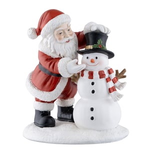 Aynsley Santa & Snowman Figurine