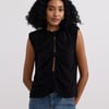 The Knot-so-Basic Top in Black - Black / 3XL