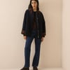 Navy Cord Detail Barn Jacket