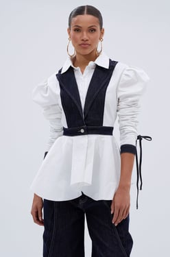 AKIRA I Adore You Button Down Blouse | Size XL