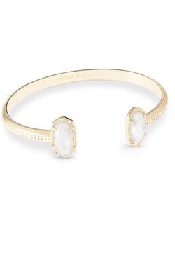 Elton Cuff Bracelet Ivory Mother Of Pearl Gold